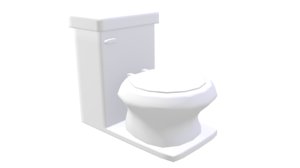 3d toilet realistic