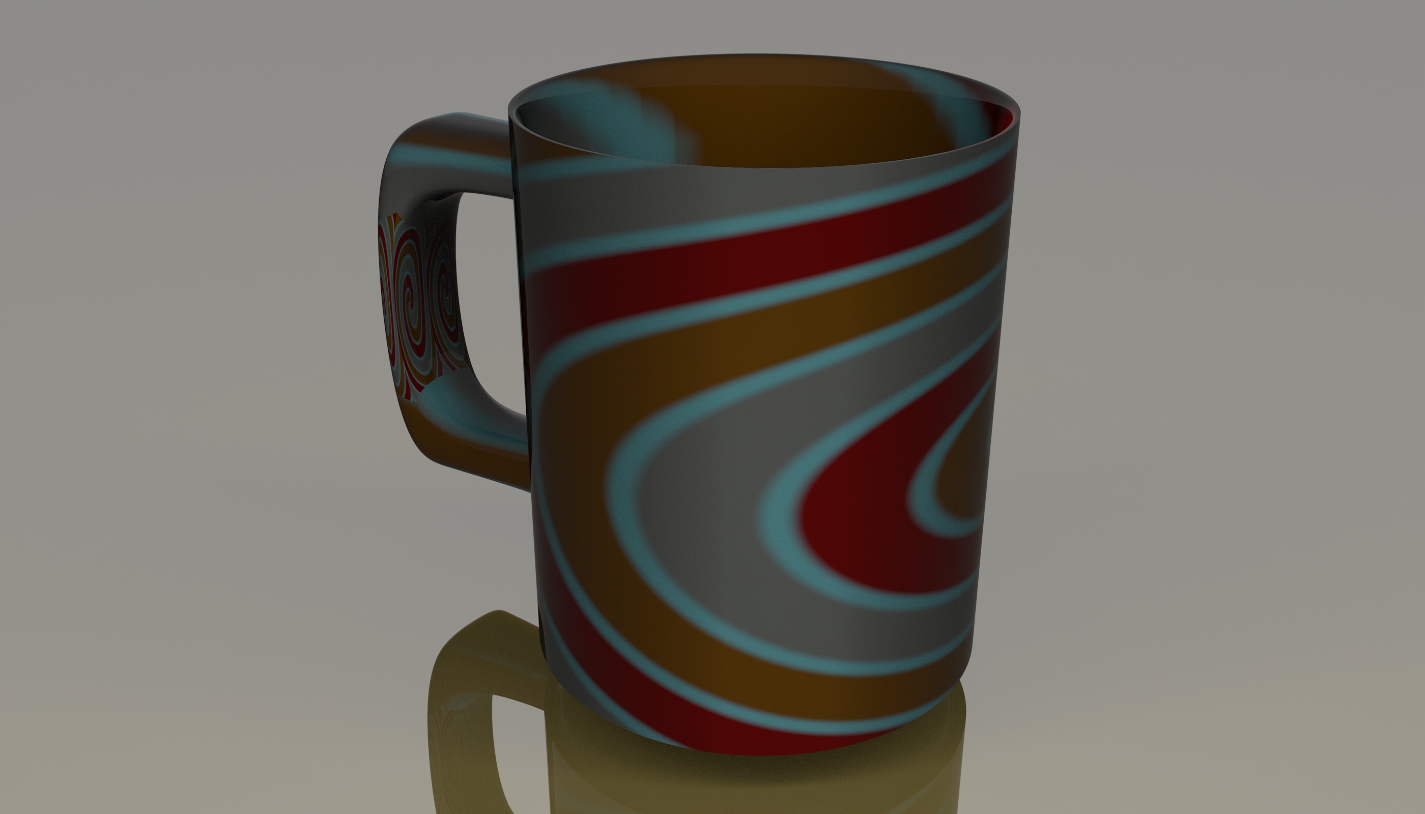 多彩的咖啡杯3d模型