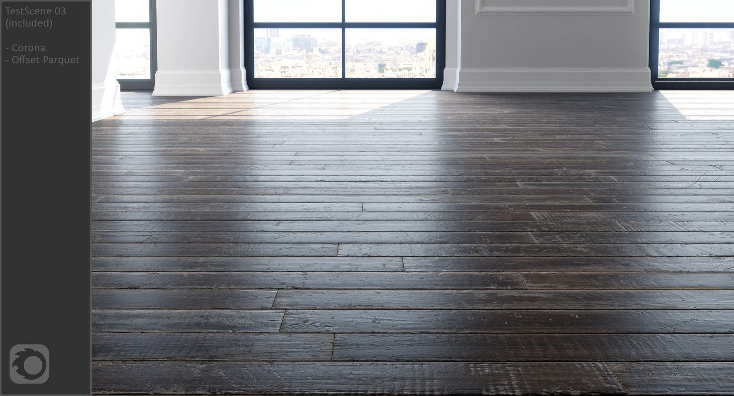 old parquet flooring 3d model