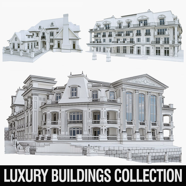 luxury buildings 3ds