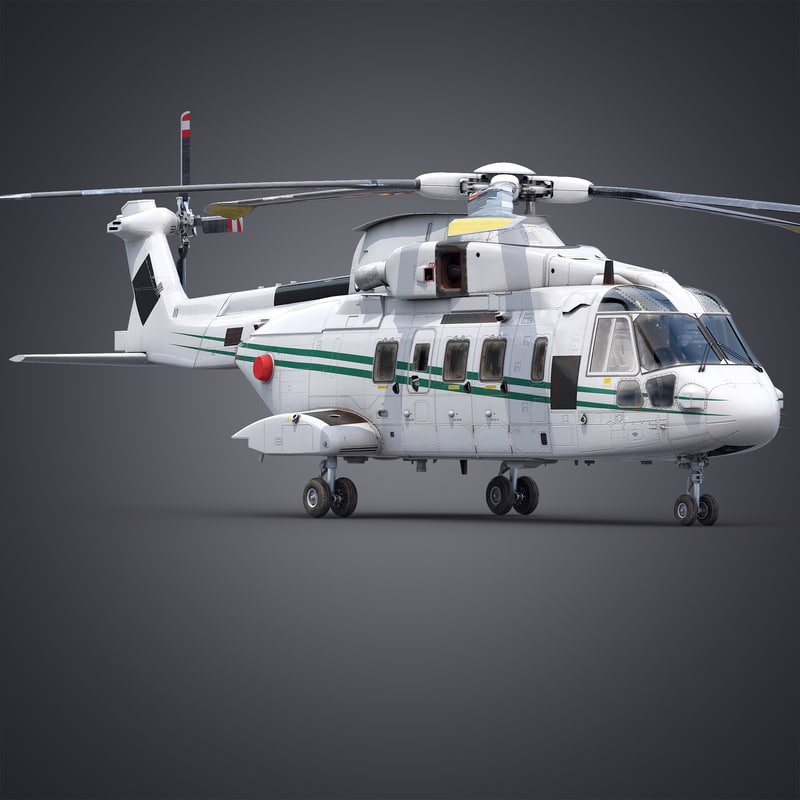 agustawestland aw101 helicopter 3d max
