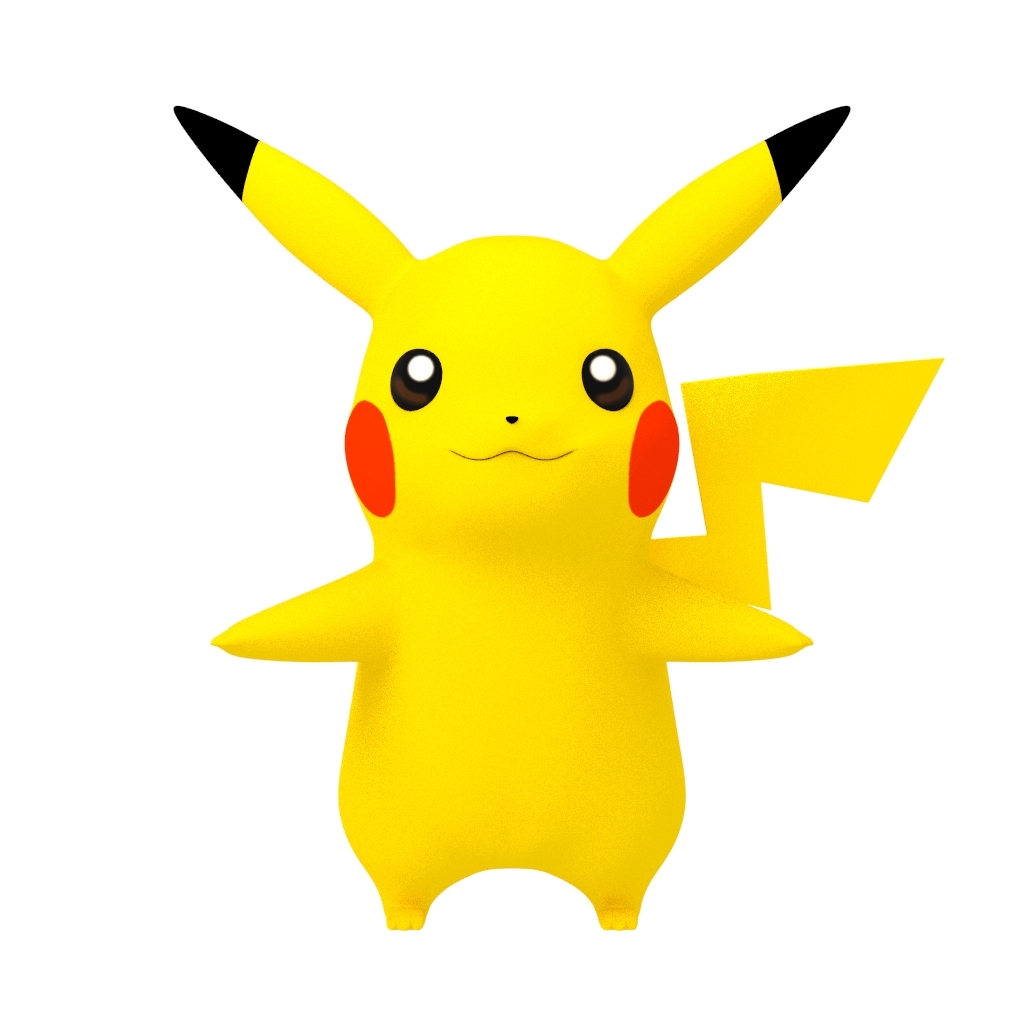 pikachu pika 3d obj