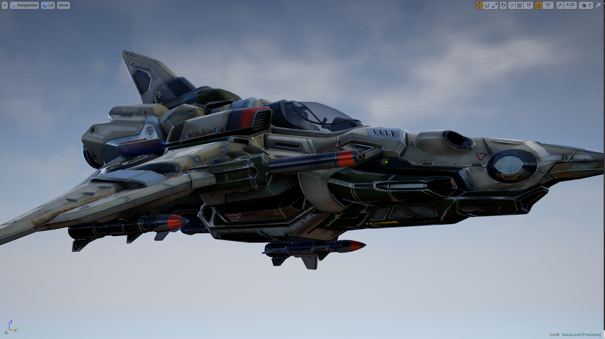 interceptor space spaceship obj