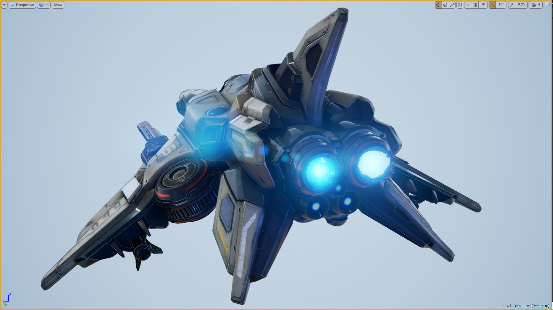 interceptor space spaceship obj