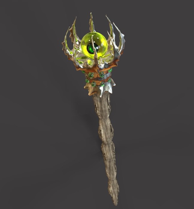 3d Model Wizard Staff