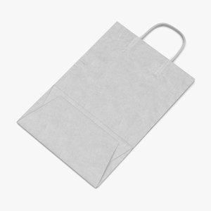 handle paper shopping bag 3d model