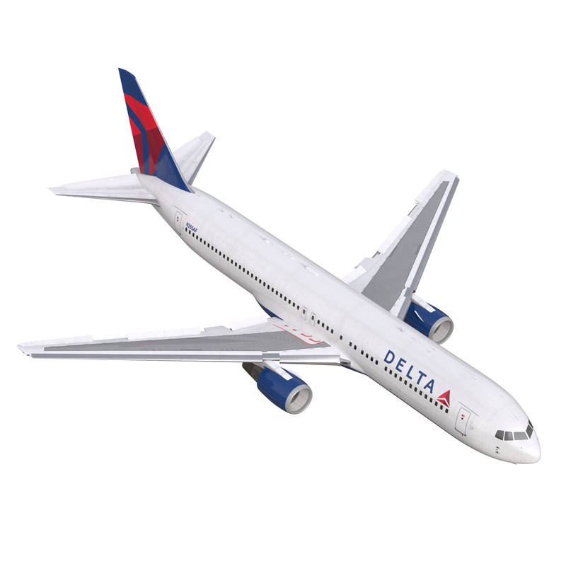 3d boeing 767-300 delta air lines model