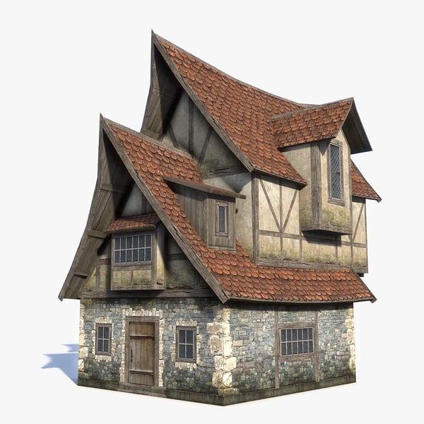 3d medieval defence tower buildings