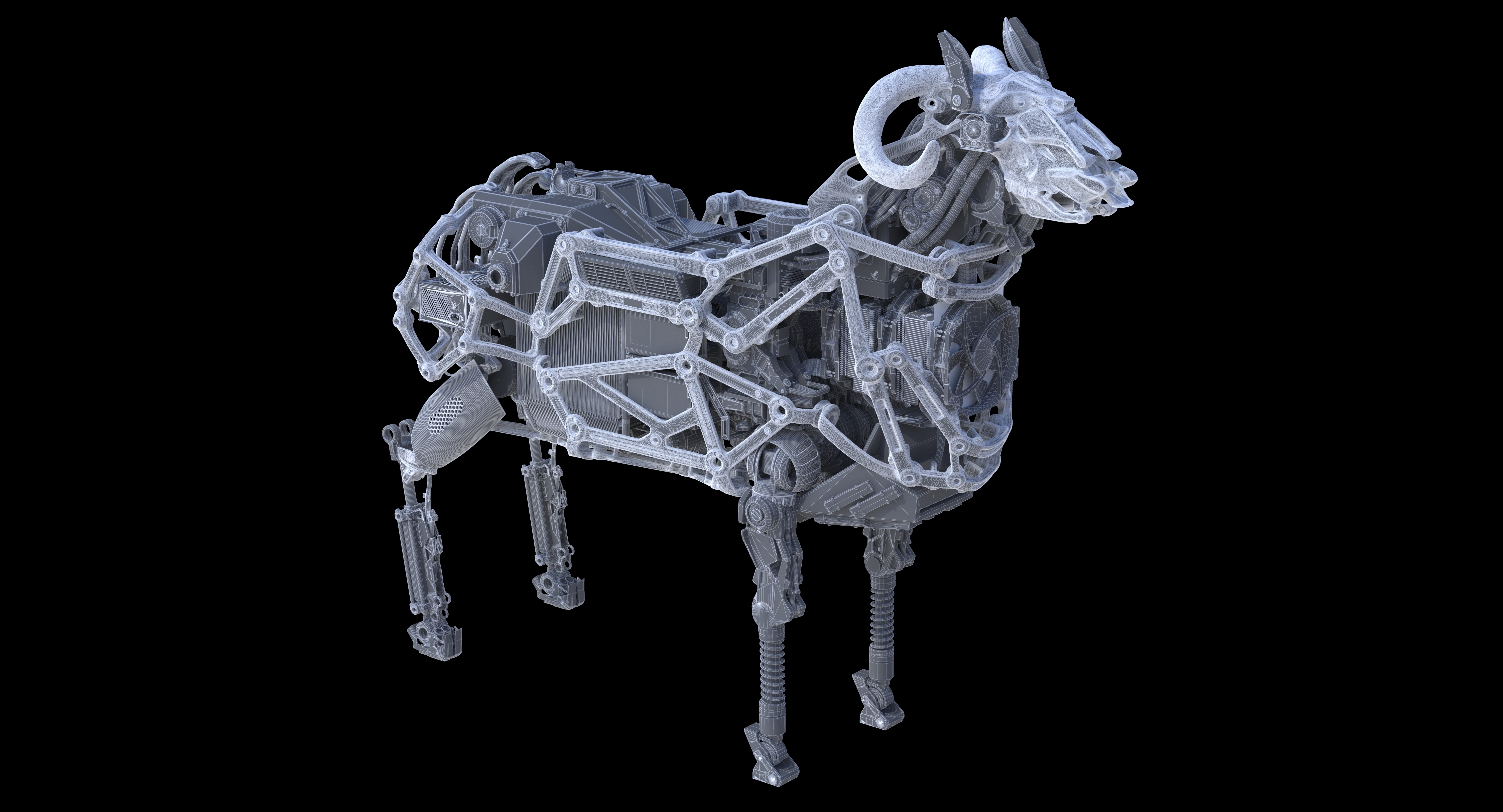 机器人羊3d模型