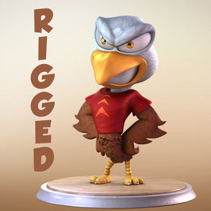 eagle cartoon characters 3d ma
