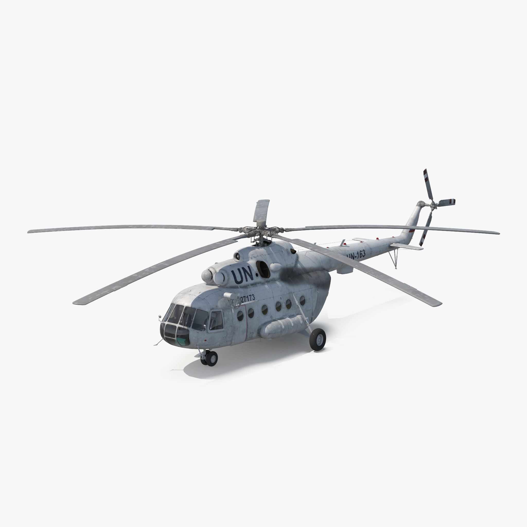 3d mi-8 hip united nations model