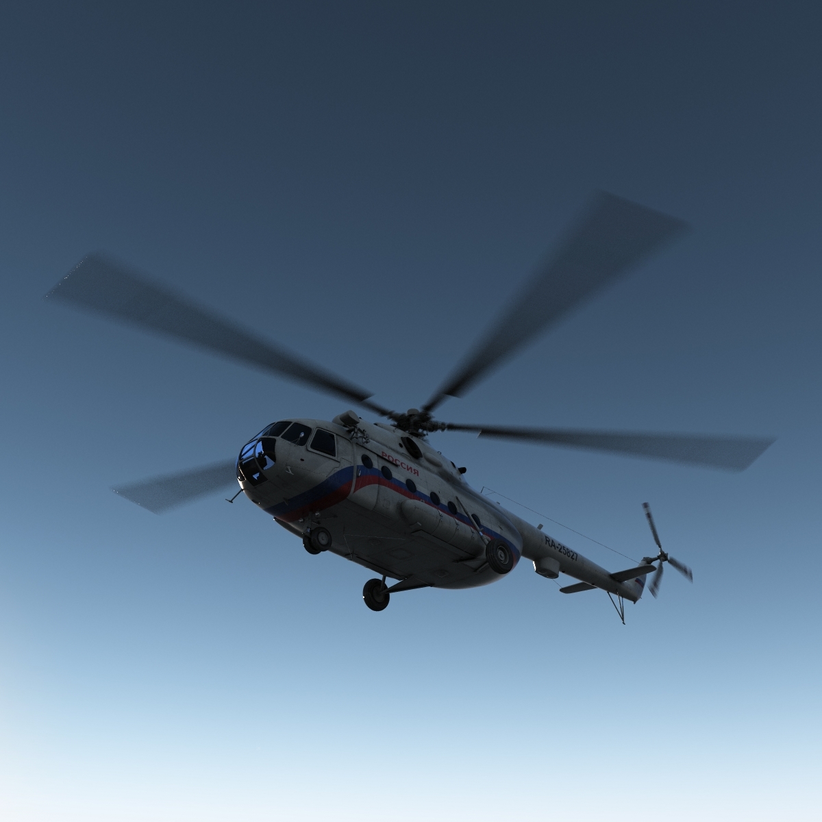 mil mi 8 hip 3d model