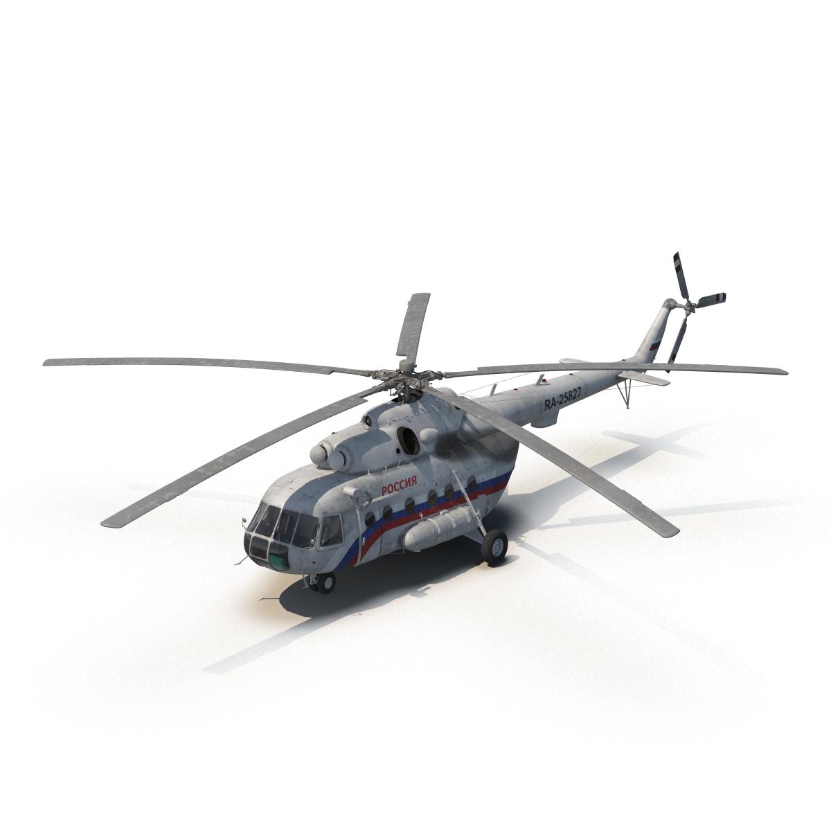 mil mi 8 hip 3d model