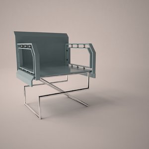 modern chair 3d 3ds