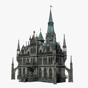 gothic house 3d model