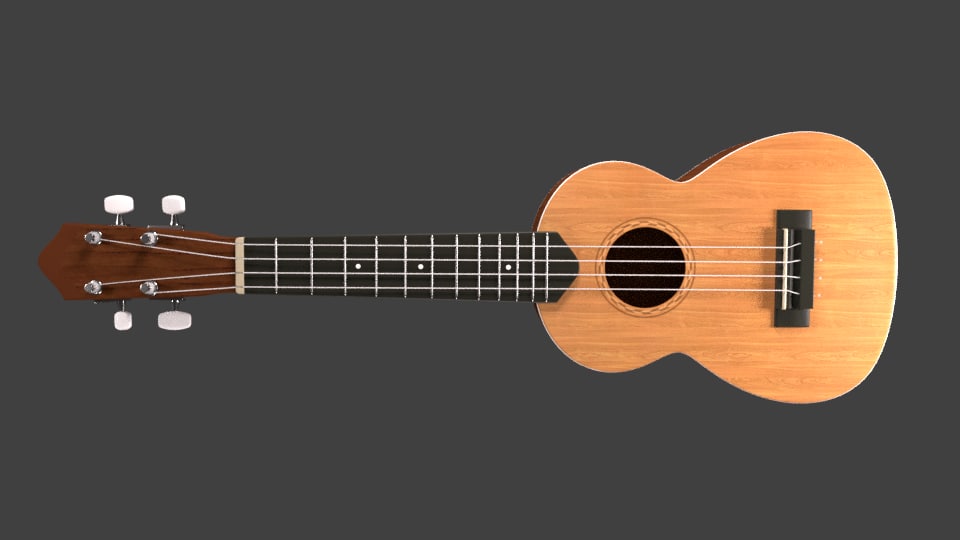 3d ukulele model