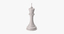 3d chess pieces king white