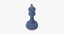 3d chess pieces king white