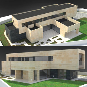 3d modern house