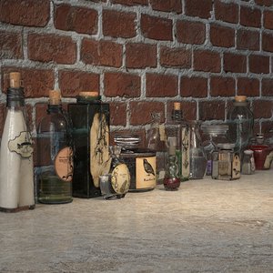 magic potions 3d model