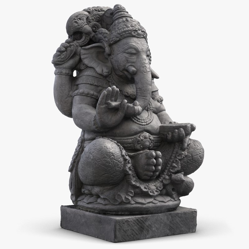 3d max ganesha statue