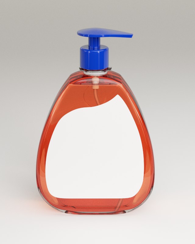 3d Label Liquid Soap Model