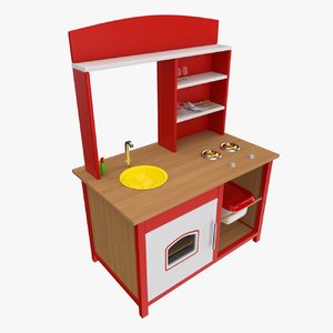 toy kitchen 3d model