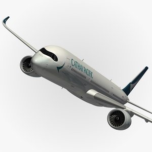 3d airbus cathay pacific model