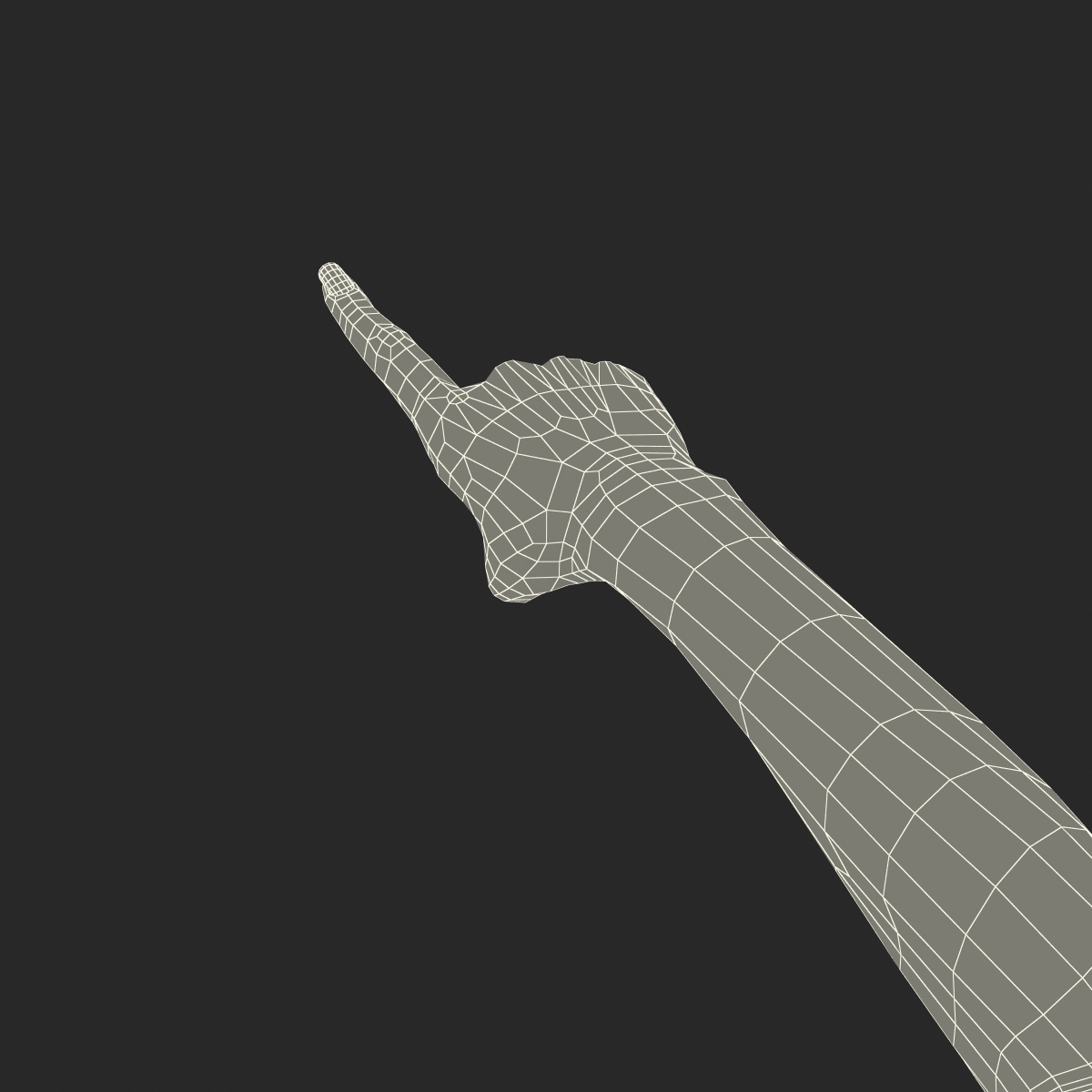 女手手指点3d模型