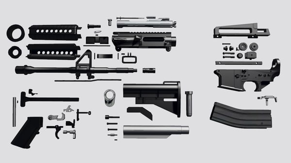 m4a1 rifle 3d model