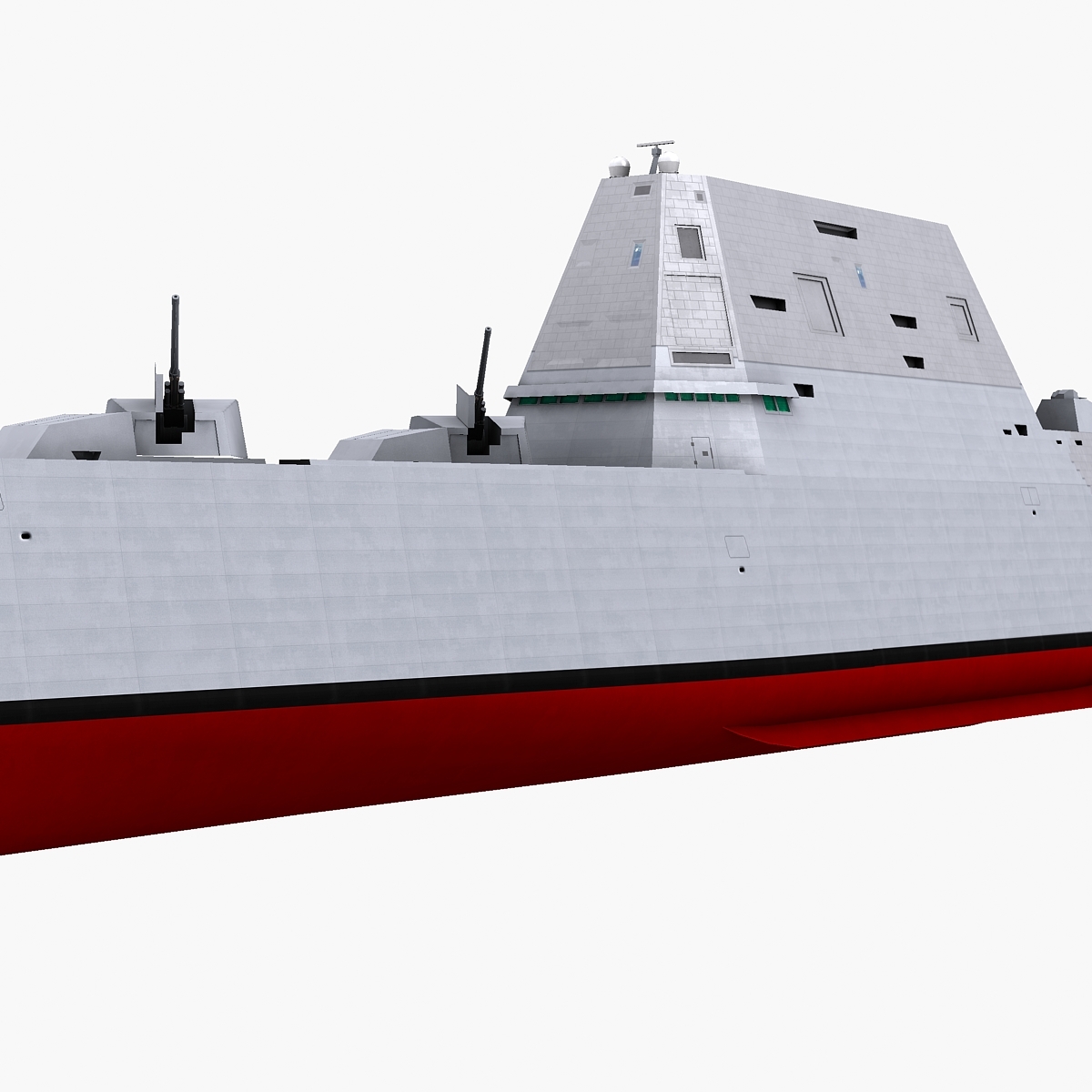 3d model uss zumwalt ddg-1000 guided missile