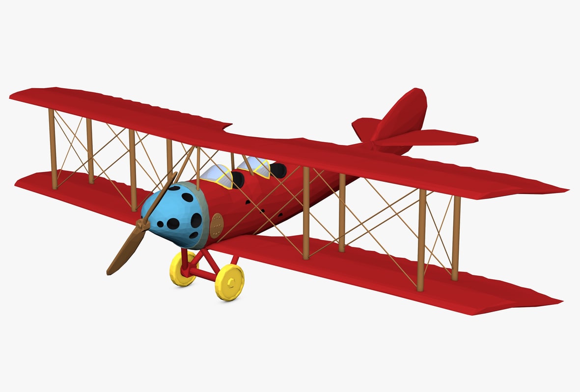 biplane plane 3d 3ds