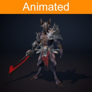 character demon animations 3d model