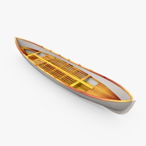 3d model classic lifeboat navy