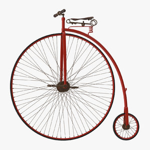 penny farthing bicycle 3d max
