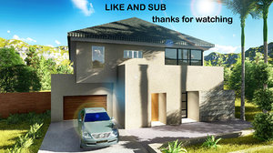 free modern house 3d model