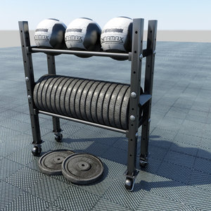 3d rack balls weight model