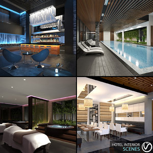 hotel interior scenes 1 3d max