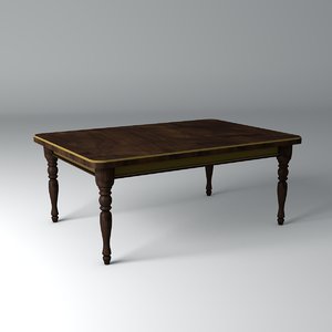 classic table walnut wood 3ds