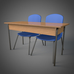 schooldesk school chairs c4d