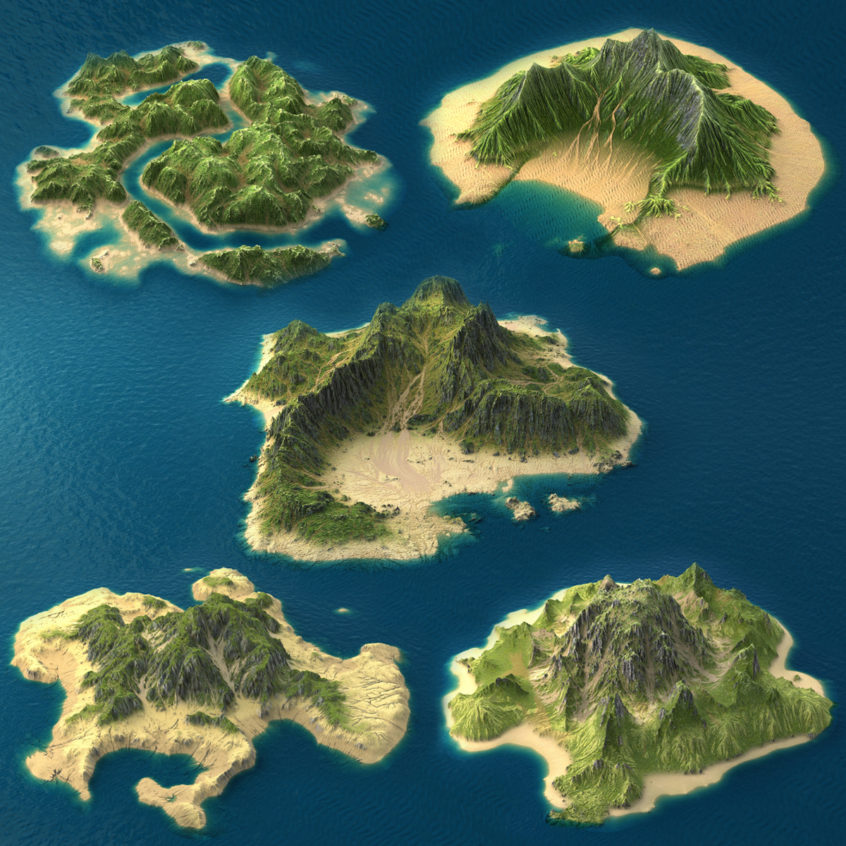 3d models islands