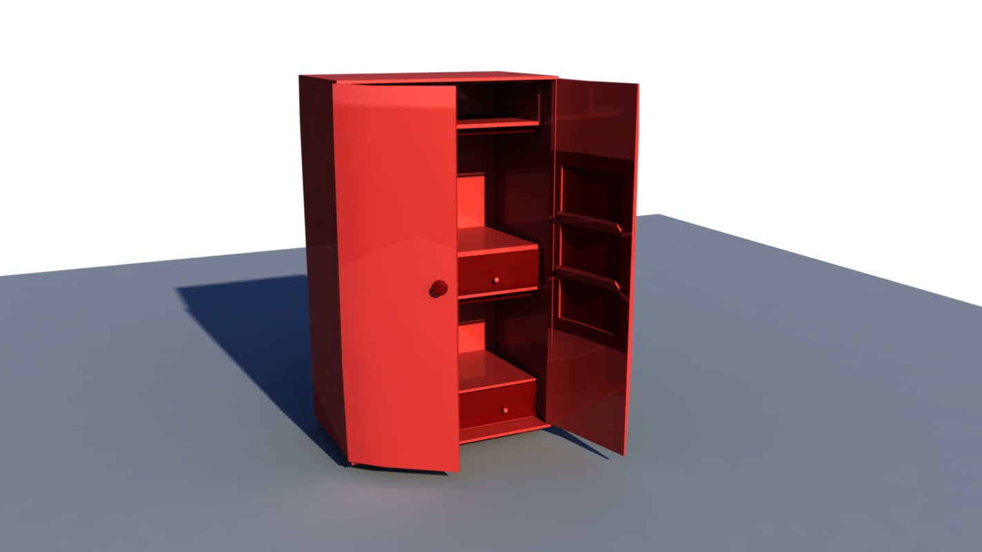 almirah cupboard 3d model