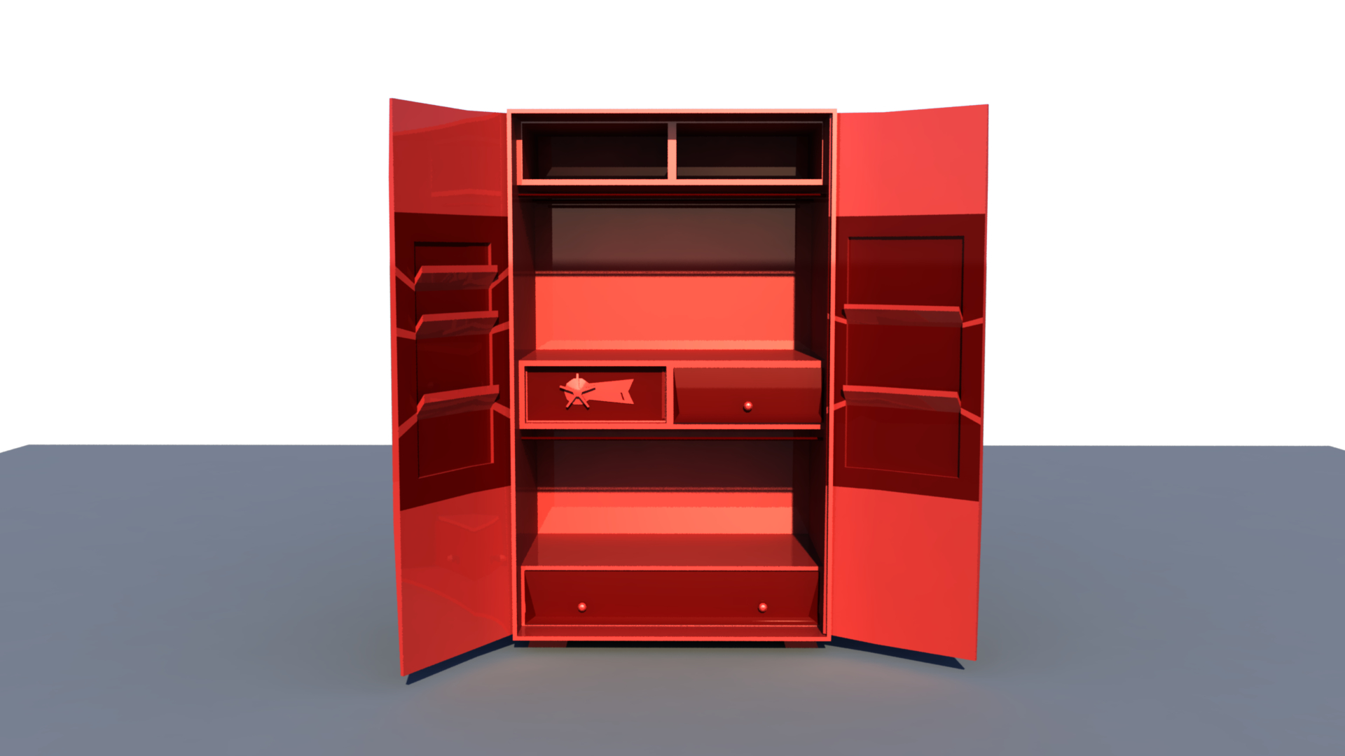 almirah cupboard 3d model