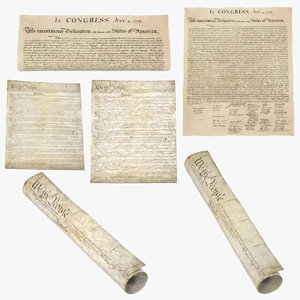 3d american constitution declaration independence