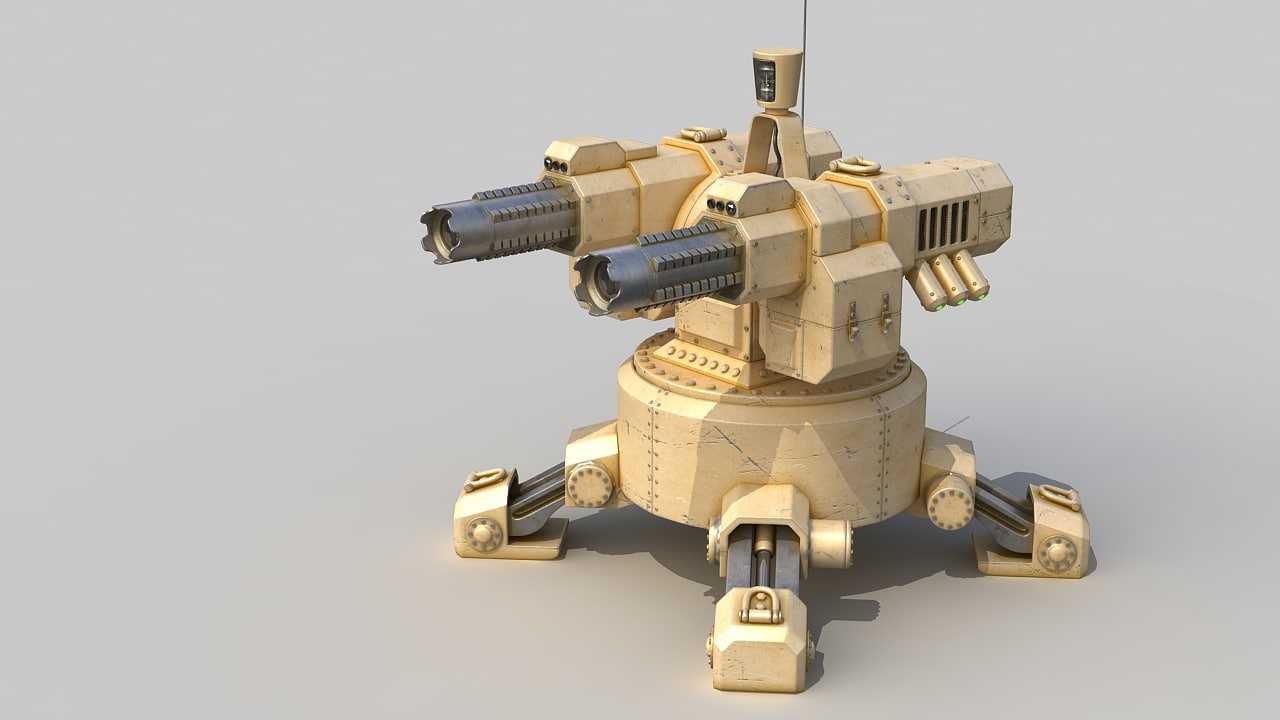 3d model automatic turret