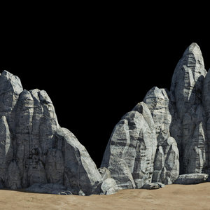 3d rocky cliff