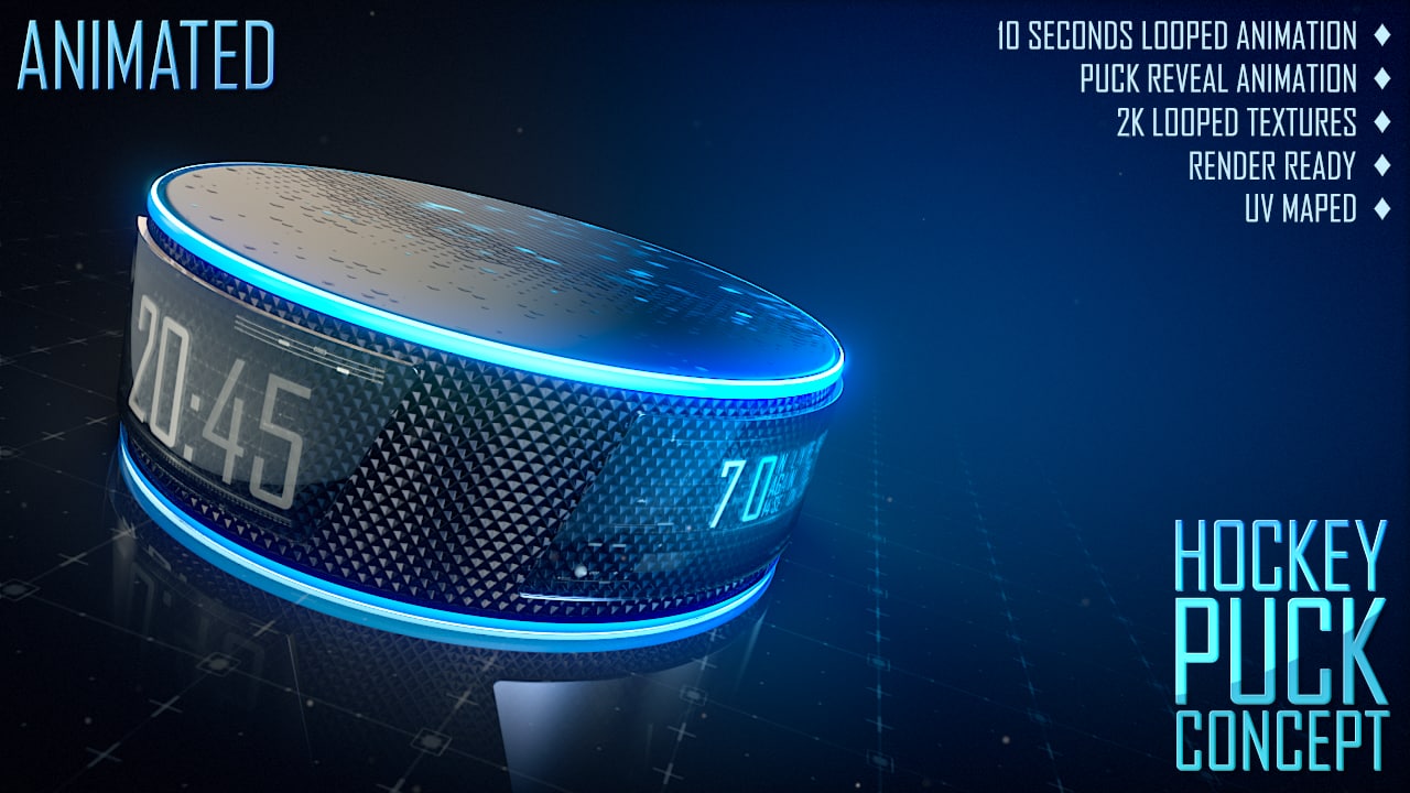 3d hockey puck concept