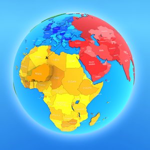globe earth 3d max