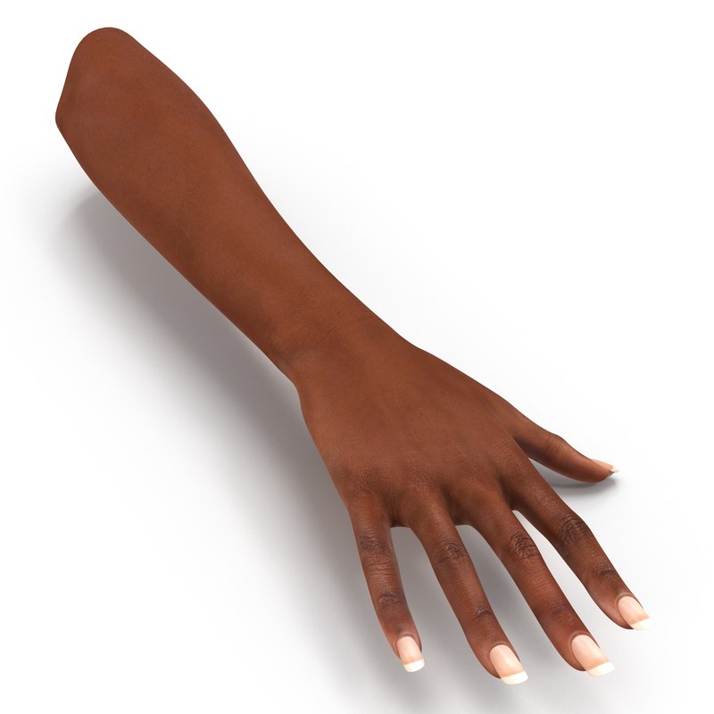 Female Hand African American 3d C4d