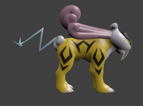 Pokemon 243 Raikou 3d Model